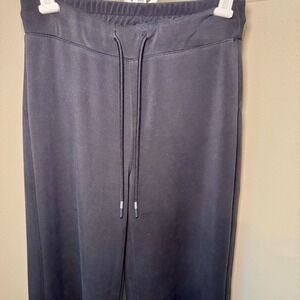 Kyodan Womens Black‎ Wide Leg Lounge Pants Drawstring Modal Blend Size XS